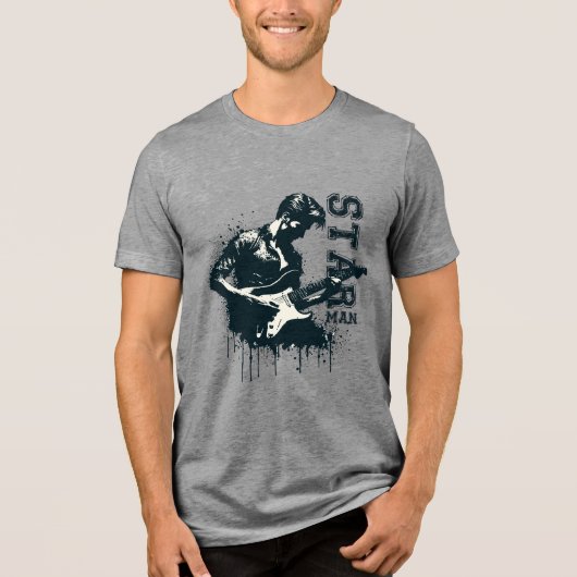 Rock Man Tri-Blend Shirt (Voorkant)