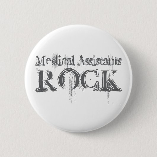 Rock medische assistenten ronde button 5,7 cm (Voorkant)