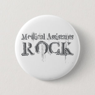 Rock medische assistenten ronde button 5,7 cm