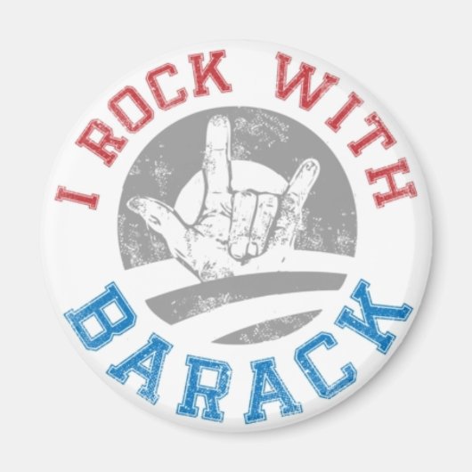 Rock met Barack Magneet (Voorkant)