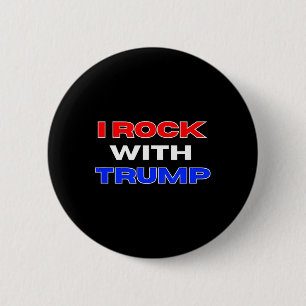 Rock met Trump Ronde Button 5,7 Cm