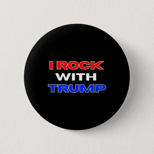Rock met Trump Ronde Button 5,7 Cm (Voorkant)