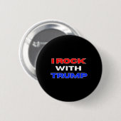 Rock met Trump Ronde Button 5,7 Cm (Voorkant /achterkant)
