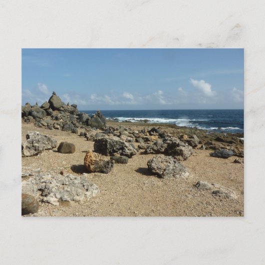 Rock-monumenten aan de kust van Aruban Briefkaart (Voorkant)
