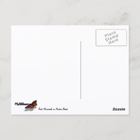 Rock-monumenten aan de kust van Aruban Briefkaart (Achterkant)