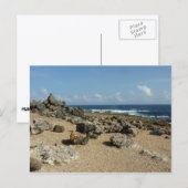 Rock-monumenten aan de kust van Aruban Briefkaart (Voorkant / Achterkant)