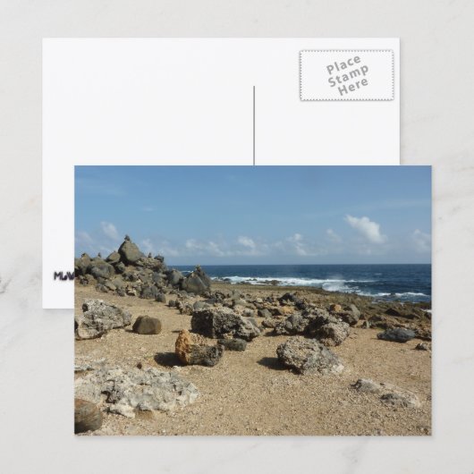 Rock-monumenten aan de kust van Aruban Briefkaart (Voorkant / Achterkant)