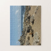 Rock-monumenten aan de kust van Aruban Legpuzzel (Verticaal)