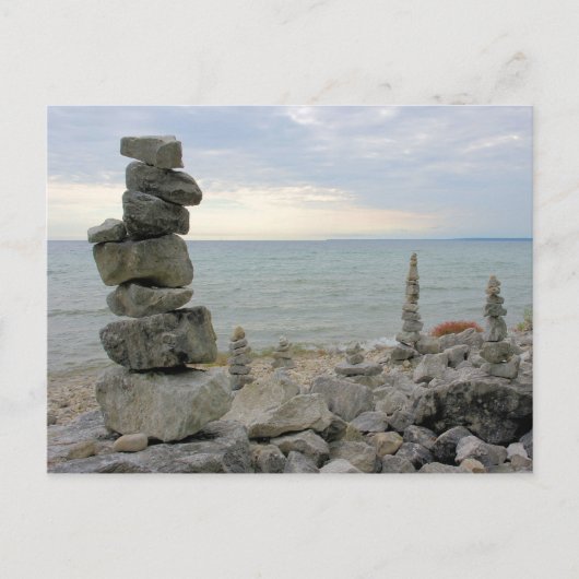 Rock-monumenten van Mackinac Island, MI - Briefkaa Briefkaart (Voorkant)
