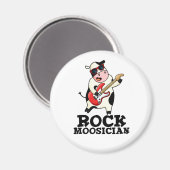 Rock Moosician Funny Koe Musician Pun Magneet (Voorkant / Achterkant)