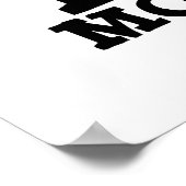 Rock Moosician Funny Koe Musician Pun Poster (Hoek)