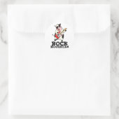 Rock Moosician Funny Koe Musician Pun Ronde Sticker (Tas)