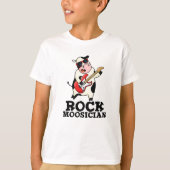 Rock Moosician Funny Koe Musician Pun T-shirt (Voorkant)