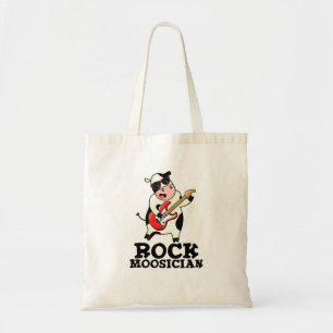 Rock Moosician Funny Koe Musician Pun Tote Bag