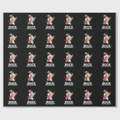 Rock Mosician Funny Koe Musicus Pun Dark BG Cadeaupapier (Vlak)