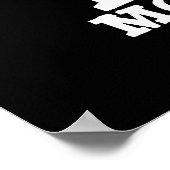 Rock Mosician Funny Koe Musicus Pun Dark BG Poster (Hoek)