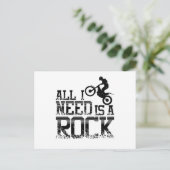 Rock Moto Trial Bike Briefkaart (Staand voorkant)