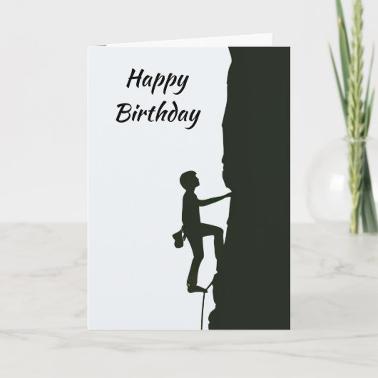 Rock, Mountain Climbing Climber Birthday  Kaart (Voorkant)