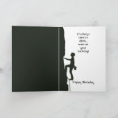 Rock, Mountain Climbing Climber Birthday  Kaart (Binnen)
