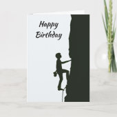 Rock, Mountain Climbing Climber Birthday  Kaart (Voorkant)