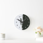 Rock, Mountain Climbing Climber Silhouette Ronde Klok (Huis)