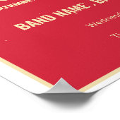 Rock Music Festival Poster – Guitar & Flames Desig (Hoek)