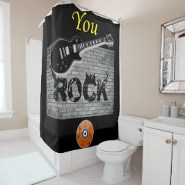 Rock Music guitar black showergordijn Douchegordijn