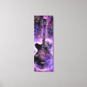 Rock Music Guitar Canvas Print Paars - Schilderen