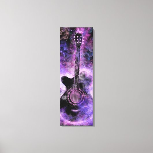 Rock Music Guitar Canvas Print Paars - Schilderen