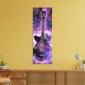 Rock Music Guitar Canvas Print Paars - Schilderen