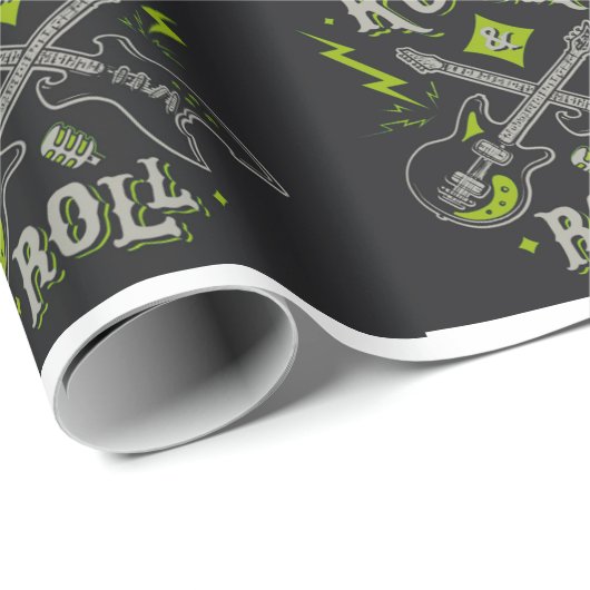Rock Music Pattern Cadeaupapier (Rol Hoek)