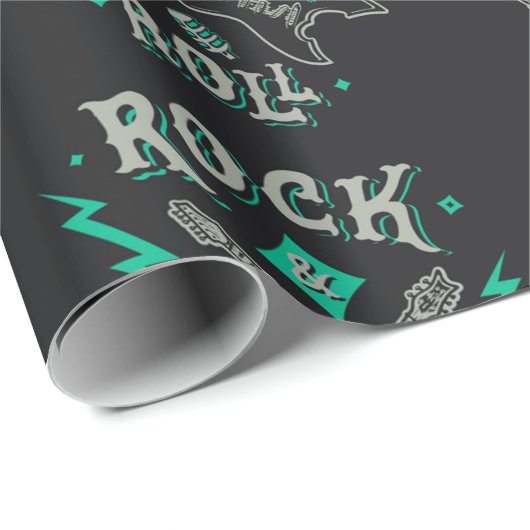 Rock Music Pattern Cadeaupapier (Rol Hoek)