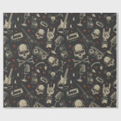 Rock Music Pattern Cadeaupapier (Vlak)