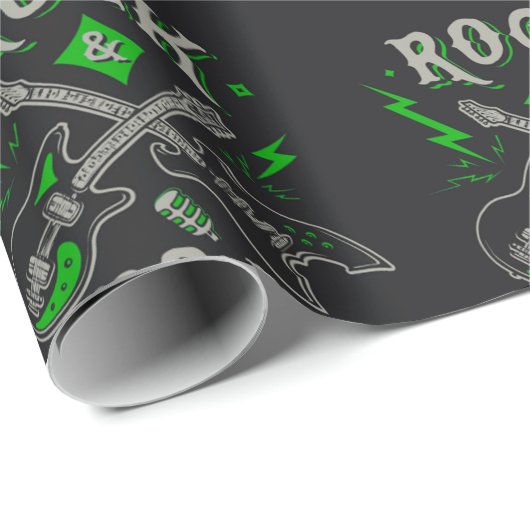 Rock Music Pattern Cadeaupapier (Rol Hoek)