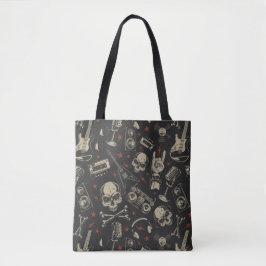 Rock Music Pattern Tote Bag