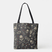 Rock Music Pattern Tote Bag (Achterkant)