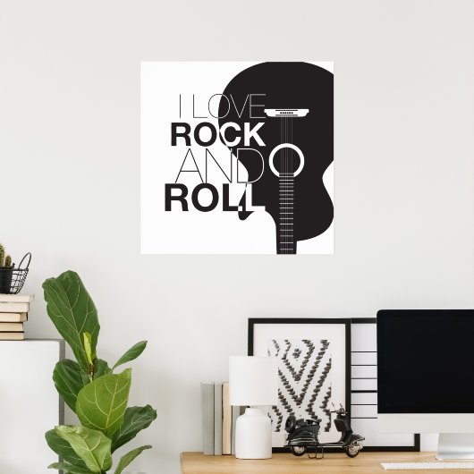 Rock Music Poster (Thuiskantoor)