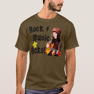 Rock Music Rocks Corny Classic Rock Gitaar T-shirt
