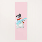 Rock Music Snowman met gitaar Funny Yoga Mat (Achterkant)