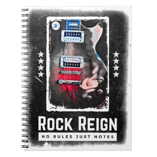 Rock Music Spiral Notitieboek - Rock Reign (Voorkant)