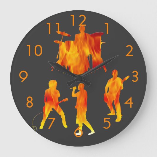 Rock Music Wall Clocks Grote Klok (Voorkant)