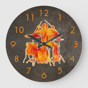 Rock Music Wall Decor Clocks Grote Klok