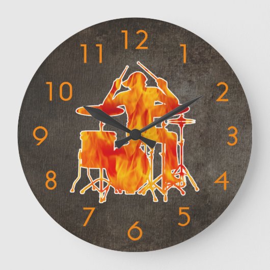 Rock Music Wall Decor Clocks Grote Klok (Voorkant)