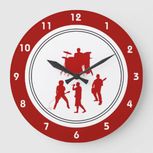 Rock Music-wandklokken Grote Klok