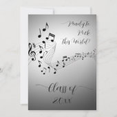 Rock Music Zwart Wit Foto Afstuderen Aankondiging (Voorkant)