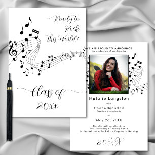 Rock Music Zwart Wit Foto Afstuderen Aankondiging