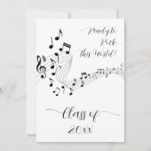 Rock Music Zwart Wit Foto Afstuderen Aankondiging (Voorkant)