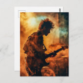 Rock Musician Briefkaart (Voorkant / Achterkant)