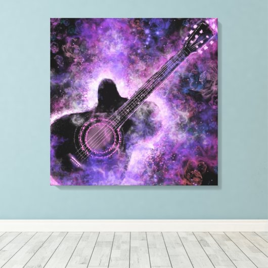 Rock muziek gitaar canvas (Insitu (Houten vloer))