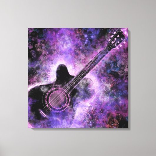 Rock muziek gitaar canvas afdruk (Voorkant)